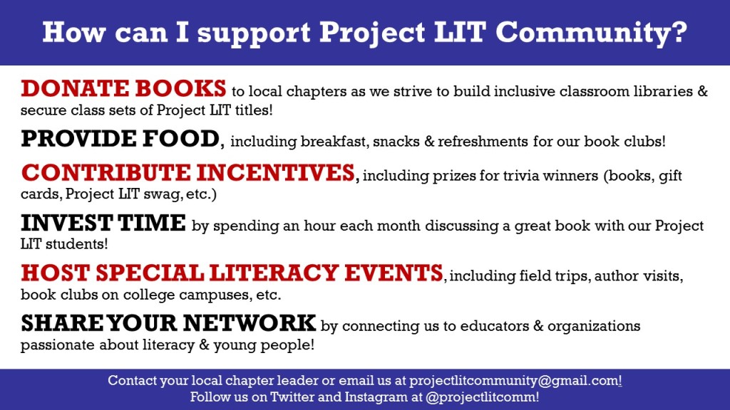 how to support project lit flyer